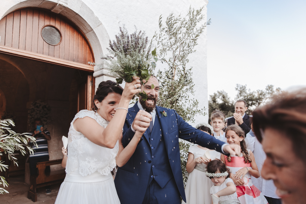Matrimonio di Marco & Antonella, il lancio del riso