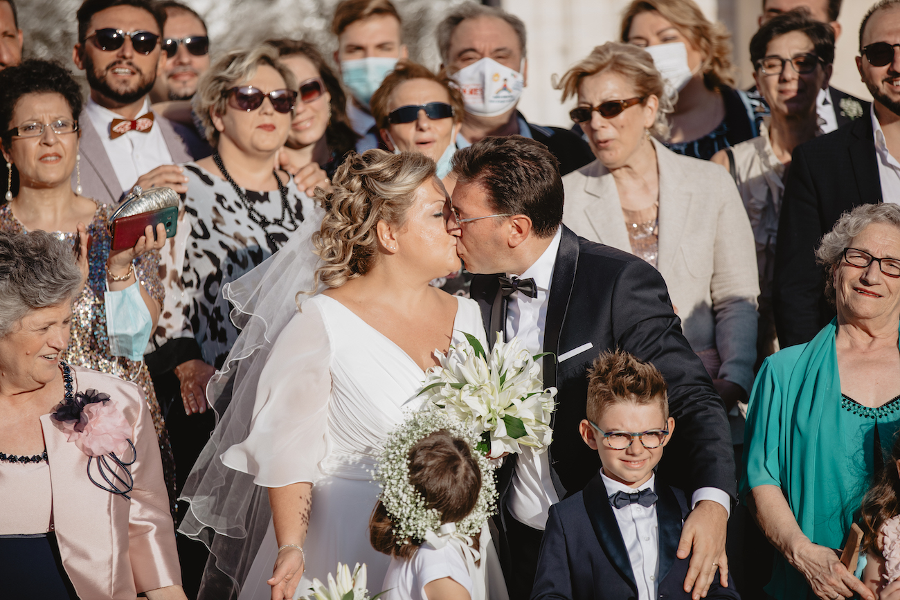 wedding day giovanna e rocco, bacio sposi