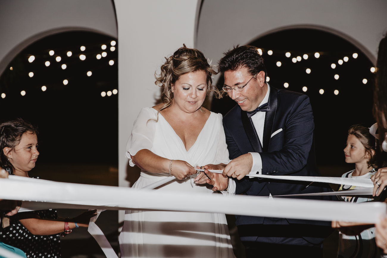 wedding day giovanna e rocco, taglio nastro