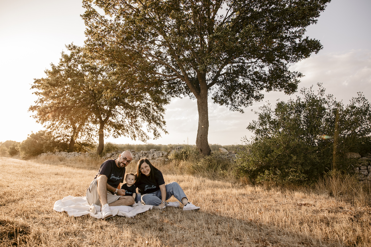 fotografie di famiglia sammichele di bari al tramonto
