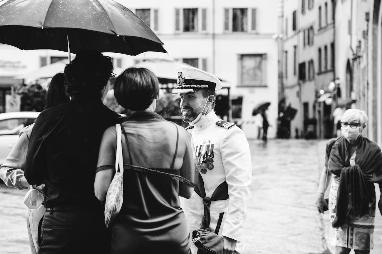 lo sposo è arrivato a Palazzo vecchio, Firenze