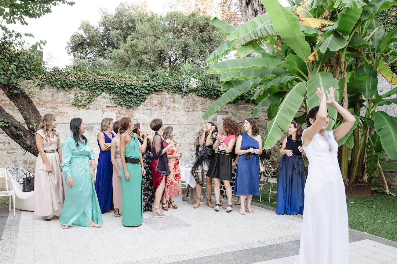 lancio del bouquet