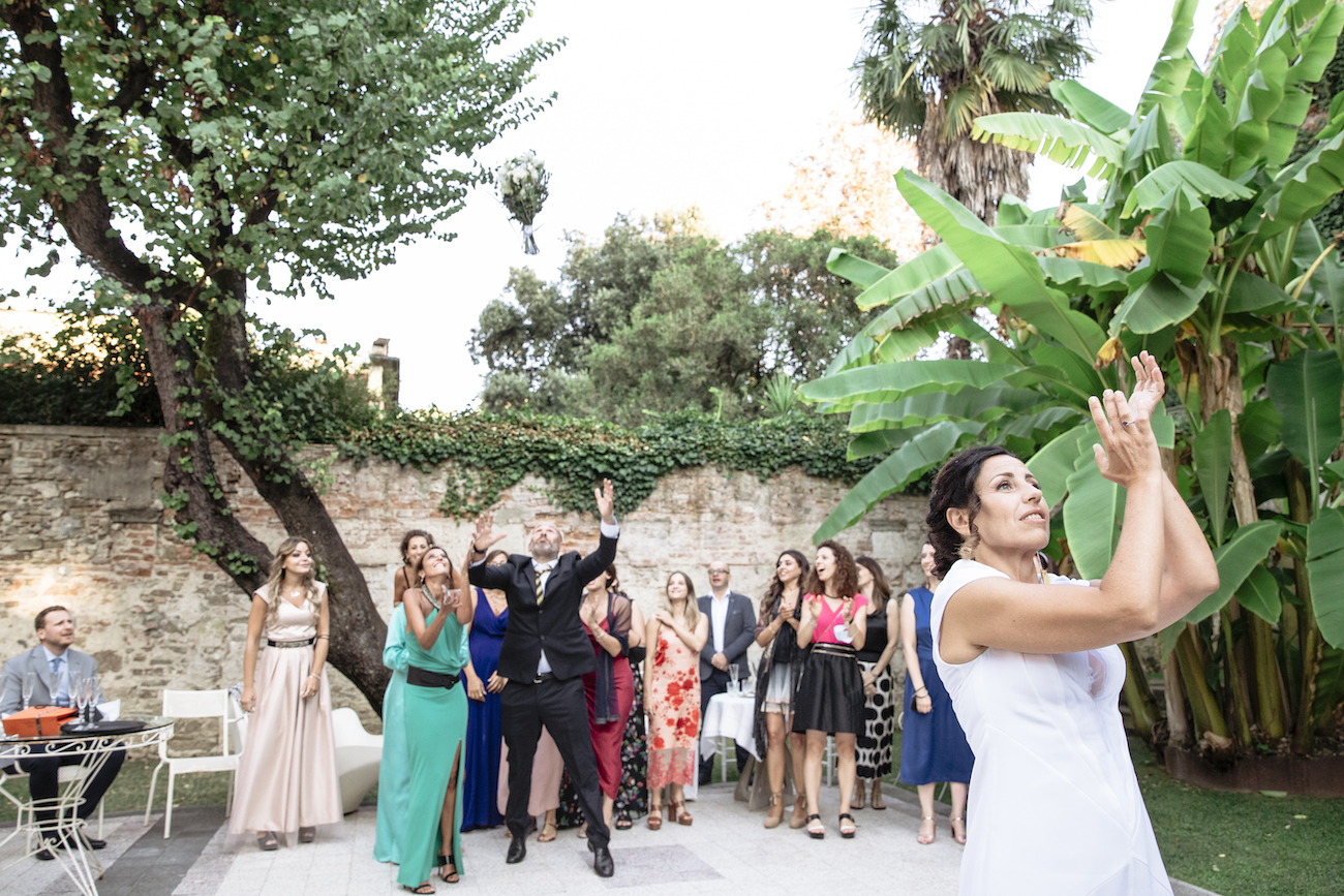 lancio del bouquet