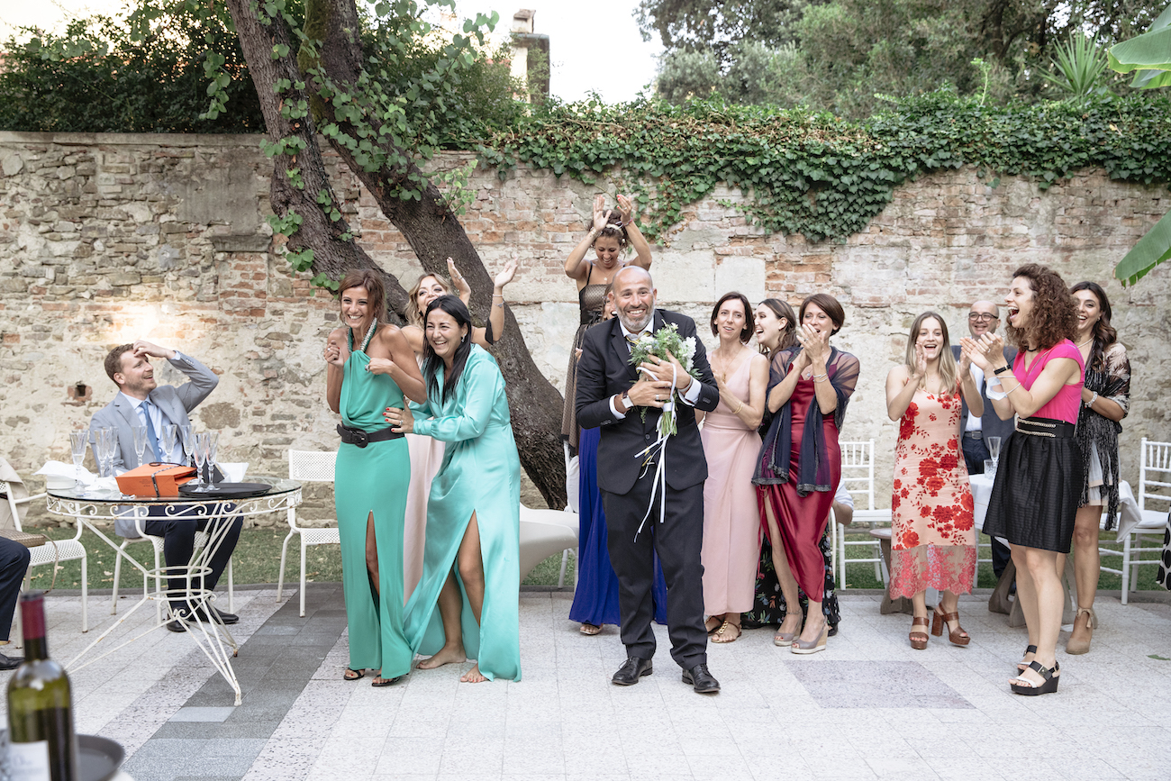 lancio del bouquet